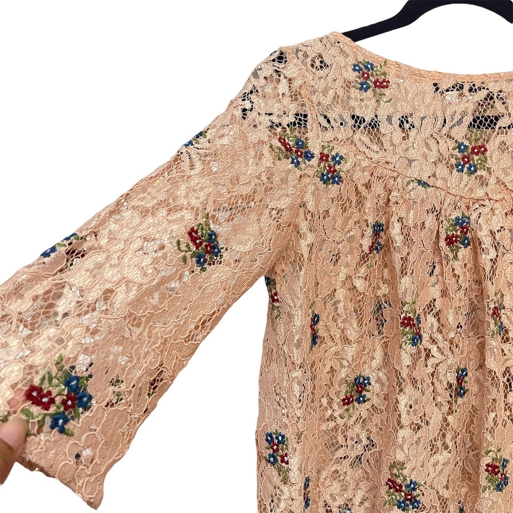 Zara Basic Collection Long Sleeve Scope Neck Lace… - image 3